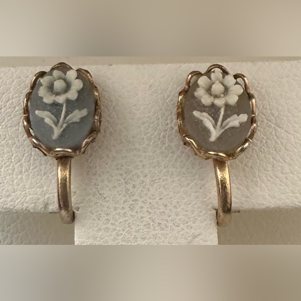Vintage 1968 Floral Earrings